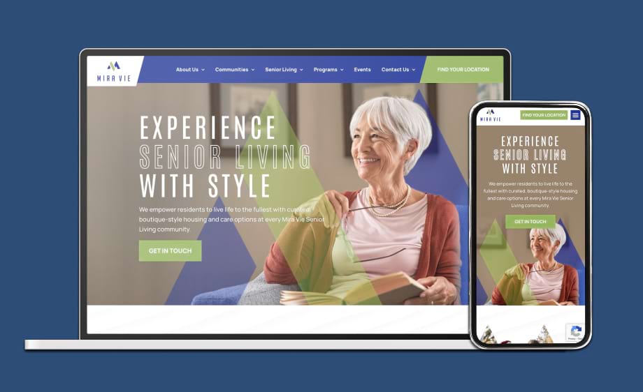 A laptop and smartphone show a digital marketing agency’s new website launch.