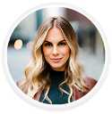 Danielle Dunn, blonde digital marketing agency expert, outdoors in a dark top and brown jacket.