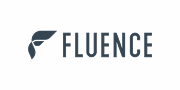 Fluence logo with bold text and leaf symbol for digital marketing agency services.