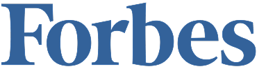 Forbes logo in blue serif font representing leading digital marketing agency.