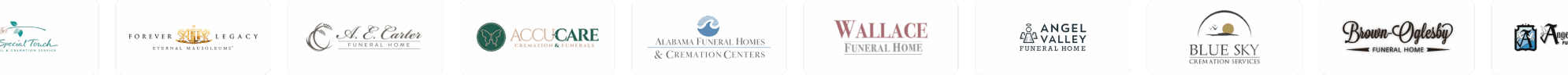 Funeral home logo set on white background for digital marketing and SEO services websites.
