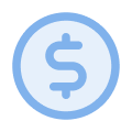 Blue circle with dollar sign symbolizing digital marketing agency revenue growth.