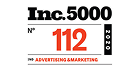 Inc. 5000 badge ranking digital marketing agency 112 for SEO and content marketing.