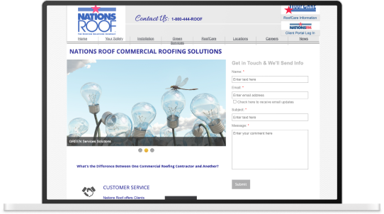 Screenshot of a website homepage design for a digital marketing agency and seo services.