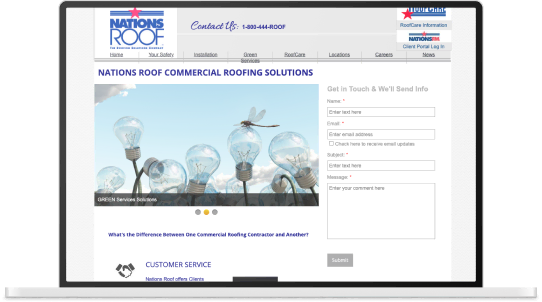 Screenshot of a website homepage design for a digital marketing agency and seo services.
