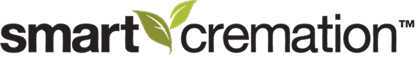 Smart Cremation logo for digital marketing agency with green leaves as "a.