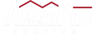 AmeriPro Roofing logo with red roof line, perfect for a digital marketing agency site.