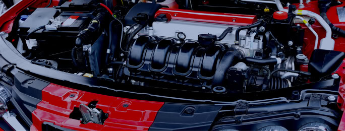 Close-up of a car engine under the hood, perfect for SEO services or digital marketing agency web content.