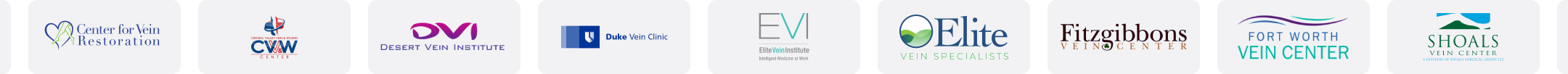 Eight healthcare and senior living logos on white, showcasing digital marketing agency clients.