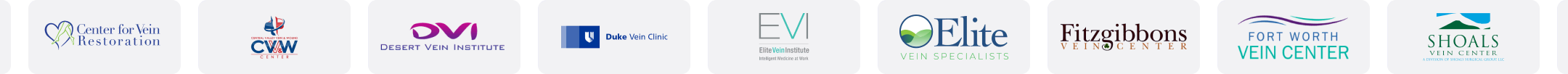Eight healthcare and senior living logos on white, showcasing digital marketing agency clients.