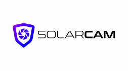 SolarCAM logo with a purple shield and camera icon, ideal for digital marketing agency branding.
