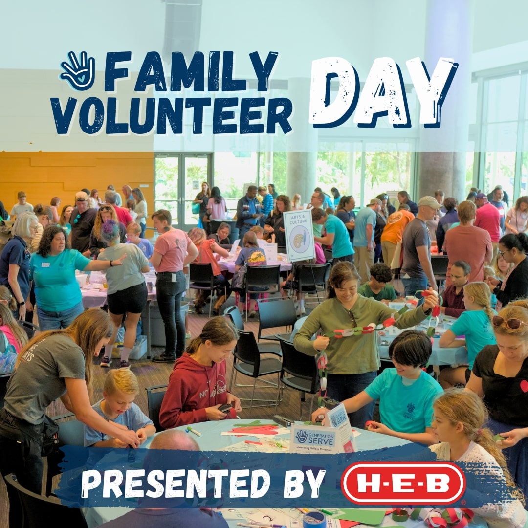 Hands-on activities make Family Volunteer Day extra fun.